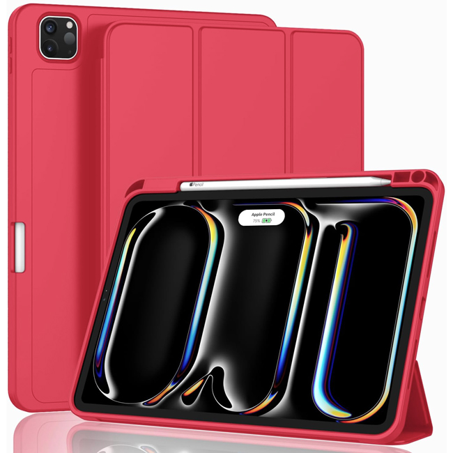 Θήκη Soft TPU Flexible Pencil Holder Red iPad Pro 13 2024